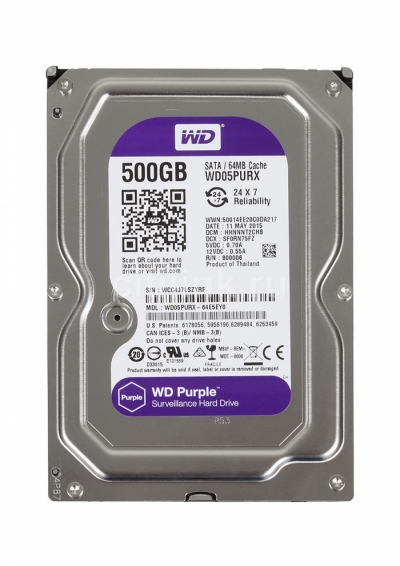 Ổ cứng 500GB Western tím.